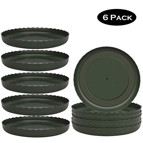 10 Inch Plastic Plant Saucer 6 Pack Plant Pot Saucers Drip Trays