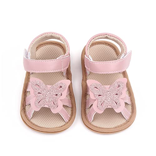 Infant Girls Open Toe Shoes First Walkers Shoes Summer Toddler Paillette Butterfly Flat Sandals Sandals for Girls Size 12