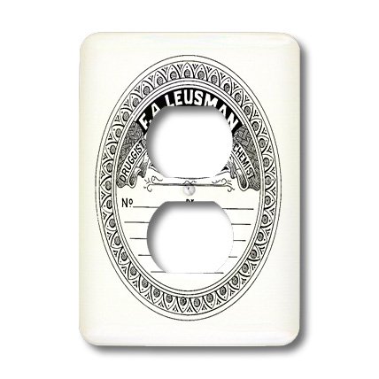 Image de 1880 Pharmacy Label plaque interrupteur rétro pour salon et cuisine