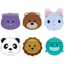 melii Reusable Snack Bags - Bulldog, Cat, Lion, Panda, Bear & Shark