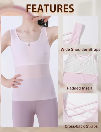 Happy Cherry Girl’s Seamless Bra Tank Top Padded Undershirts Teen Girls Long Bralette Camisoles 7-16 Years3