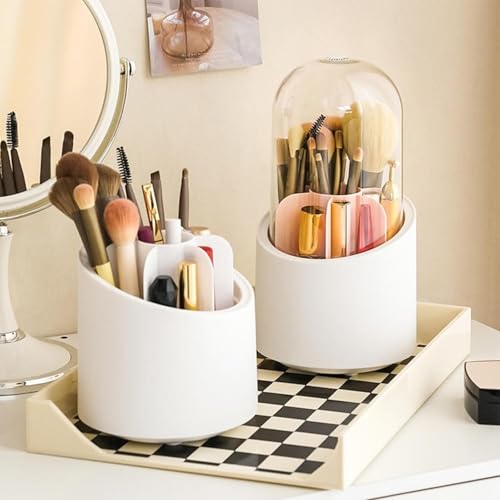Image of FABSKIN Makeup Organizer Stand | 360 Rotating Makeup Brush Holder | Make Up Organiser | Cosmetic Organizer Shelf