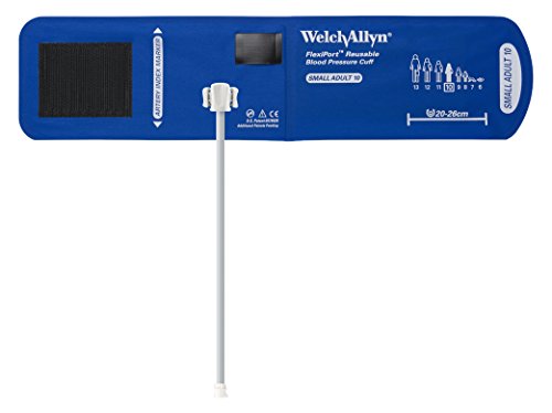 Welch Allyn REUSE-10-1MQ FlexiPort Reuseable Blood Pressure Cuffs with One-Tube Locking Type Connectors, Small Adult, Size 10