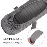DOITOOL 2 szt. piankowych pokrowców na podłokietniki do fotela biurowego, rozciągliwe podkładki, szare - ergonomiczny podłokietnik do fotela gamingowego, poduszka na łokcie i przedramiona, akcesoria