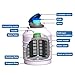 CryoKing 2L Liquid Nitrogen Tank, Cryogenic Container with 3 Canisters, Aluminum Alloy Portable Dewar with Lockable Lid, Cryogenic Tank for Industry, Scientific (No Liquid Nitrogen)