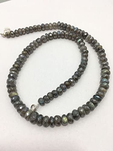 Collier perles labradorite facettées et argent, le bijou idéal pour illuminer vos tenues de bureau