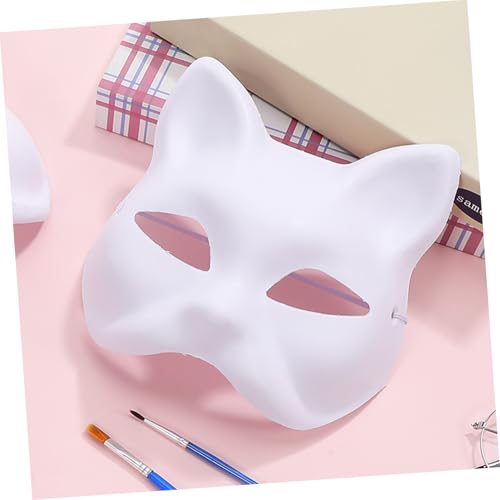 Masques de chat vierges à peindre pour activité manuelle anniversaire