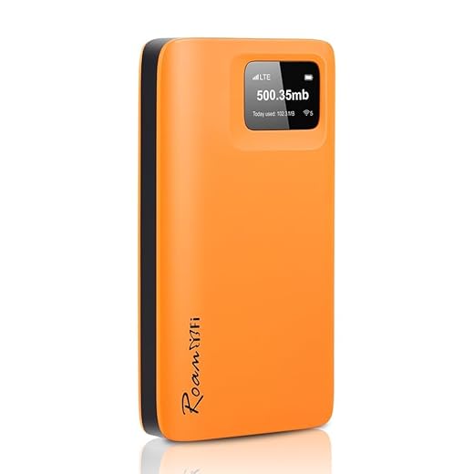 RoamWiFi 4G LTE WiFi Mobile Hotspot Router，Worldwide WiFi Portable High Speed WiFi Hotspot with US 10GB & Global 1GB Data 30Day,No SIM Card Needed,Pocket WiFi for Travel in 160+ Countries