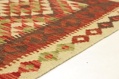 Tapis d'orient Kilim Afghan 84x102 d'exception en laine tissé main