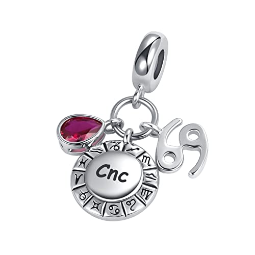 Image of 12 Horoscope Constellation Zodiac Sign Charms Astrology Month Birthstone Birthday Bead fit Charm Bracelet and Necklace