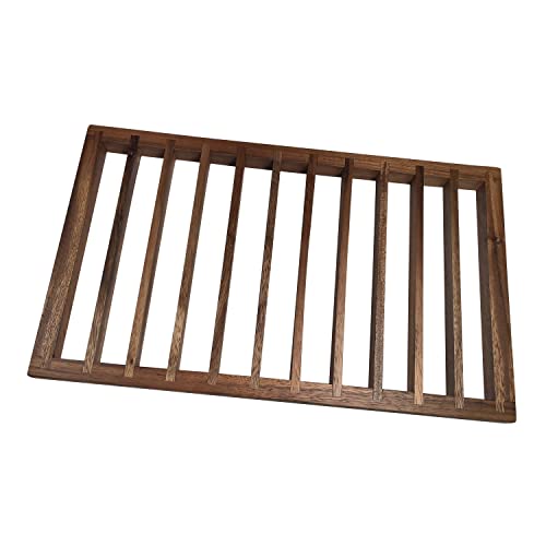 Kalmar Home Salvamanteles grande de madera de acacia de 16.5 x 10 pulgadas, protege encimeras, respetuoso con el medio ambiente