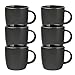 Tassen Becher günstig Kaufen-Schramm® Kaffeetassen Set schwarz aus Porzellan wählbar 6 oder 12 Stück 250 ml Kaffeebecherset Kaffeebecher Keramik Tasse mit Henkel 6er oder 12er Set, Anzahl:6 Stück