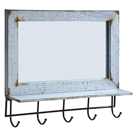 4D Concepts Abbey MIRROR, Rustic Galvanized/black Cover