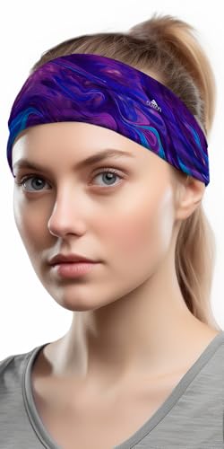 Image of Duwoni Sports Headbands for Men, Moisture Wicking Workout Headband, Sweatband Headbands for Running,Cycling,Football,Yoga,Tennis,Hiking,Hairband for Women and Men