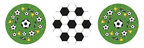 Anniversary House Cupcake Cases - 75 Football Cupcake Cases for Baking - Football Baking Cups in Heavy Duty Greaseproof Paper for Birthday, Soccor, Sports, Football, J143