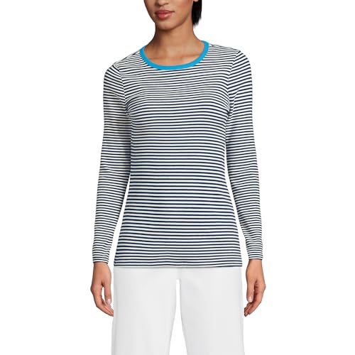 Image of Lands' End Women's Cotton Rib Knit T-Shirt