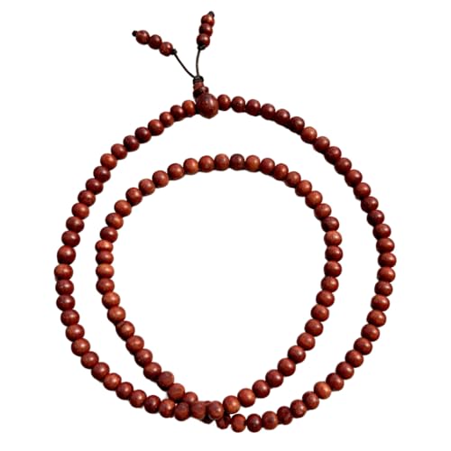 Image of Lal Chandan Mala | Red Sandalwood Mala | Red Chandan | 108 + 1 Beads for Jaap | Meditation, Pooja, Chanting, Wearing | 7-8 MM Beads | Rakht Chandan | with Certificate on Authentication