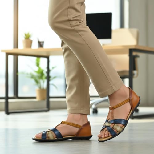 Image of Woman's Flat Comfortable Sandal | Doctor Insole Soft & Comfortable | Best For All Seasons | True Anti-Skid TPR Sole | Fashionable & Trendy (W-14)