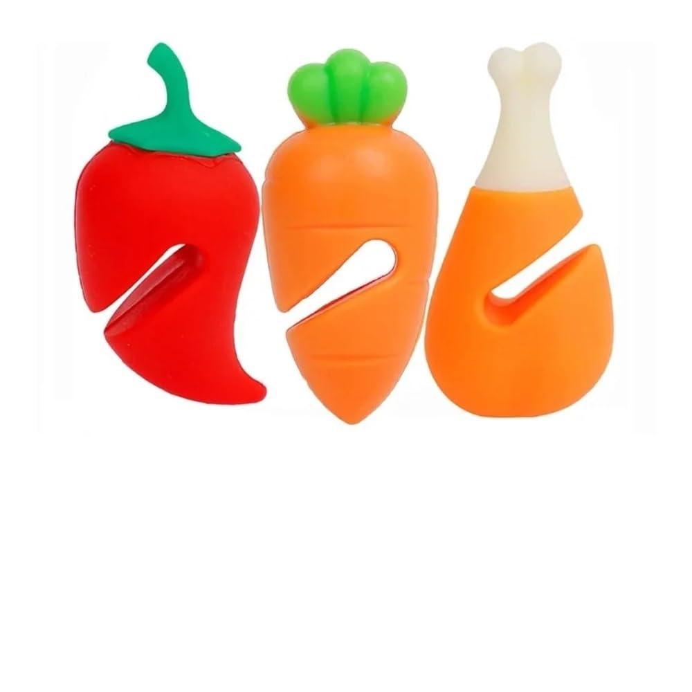 JIUJU Silicone Pot Lid Anti-overflow Rack Carrot Chicken Drumsticks Pepper Shape(Carrot)