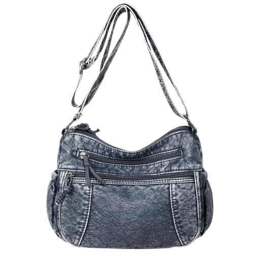 Sac à bandoulière multi-poches anti-pluie pour femme active chargée au quotidien