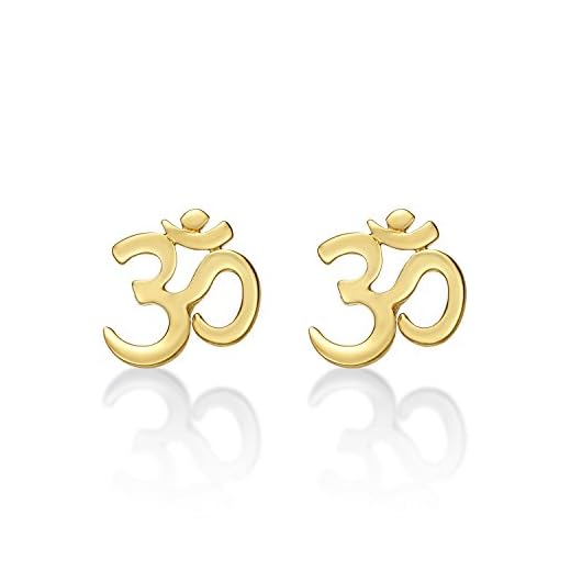 Dainty Om Earrings in 925 Sterling Silver
