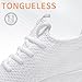 Oltyutc Men Women Tennis Shoes Lightweight Breathable Running Shoes Walking Gym Workout Athletic Comfortable Fashion Sneakers White 11 Women/9.5 Men