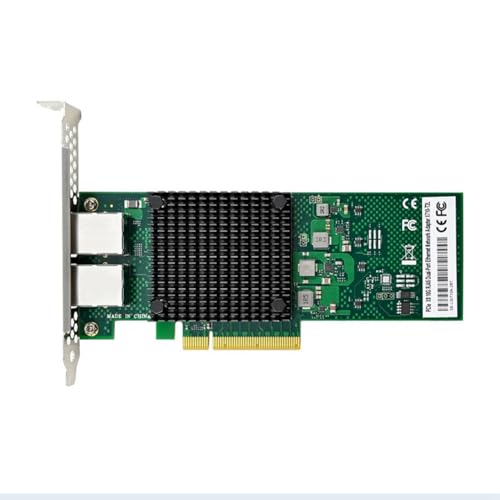 Flaroey Tarjeta de red PCIe X8 V710-T2 de doble puerto compatible con 2 tarjetas de red de servidor NBASE-T de 5 GbE