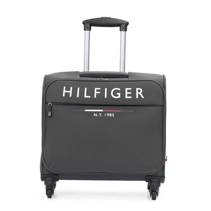 Tommy Hilfiger 15-Inch Laptop Overnighter Trolley Bag for Men & Women – Carolina Pro| Polyester, Size - 44CM | Travel Bag with Retractable Handle & Zipper Closure
