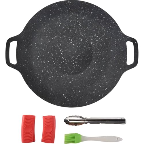 Dissot - Placa de parrilla para camping al aire libre (30 cm, hierro antiadherente, 30 cm)