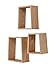 WINK DESIGN Trapezio Set 3 Mensole, Legno, Marrone, 26x12x30 cm