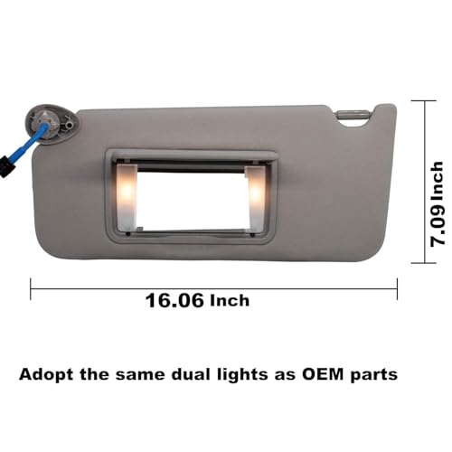 Driver Side Visor with Lighted Mirror