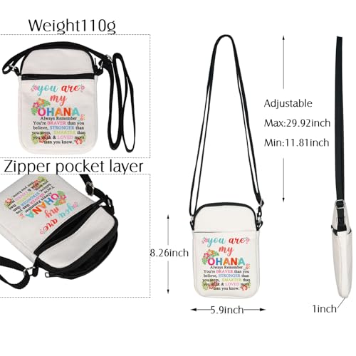 Ohana Gifts You're My Ohanas Crossbody Bag Ohana Family Gifts Inspirational Hawaiian Hibiscus Flower Bag2