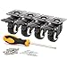 2" Swivel Caster Wheels with Safety Dual Locking and Polyurethane Foam No Noise Wheels, Heavy Duty - 150 Lbs Per Caster (Pack of 4)