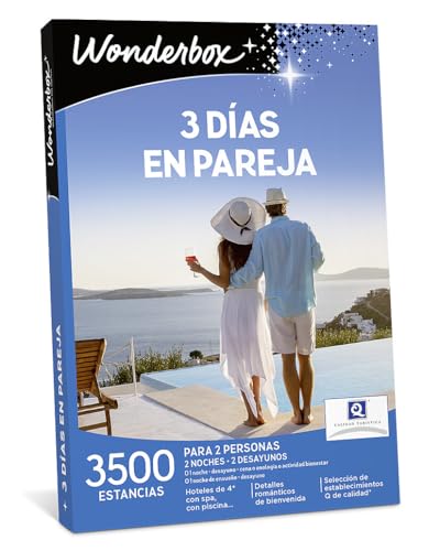 WONDERBOX - Caja Regalo - 3 días en Pareja - 2 Noches con desayunos para Disfrutar en Pareja Entre 3500 estancias en España y Europa