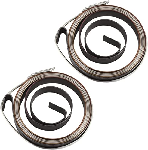 Auniwaig 2 Stück Bohrmaschinen-Rückholfeder, 6,7 m lang, Federfeder-Rücklauffeder, 35 mm x 6 mm x 0,5 mm Cover