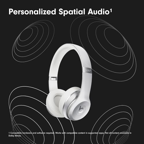 Beats Solo3 - Wireless Bluetooth On-Ear Headphones, Apple & Android Compatible, Up to 40H of Battery Life - Silver (Latest Model) by Beats - Image 3