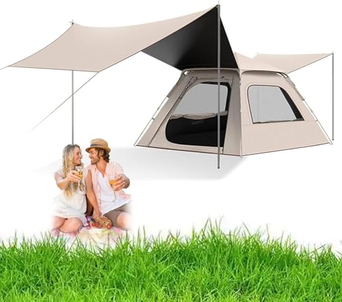 Carpa para camping 9 personas con dos en uno y dosel miniatura 1