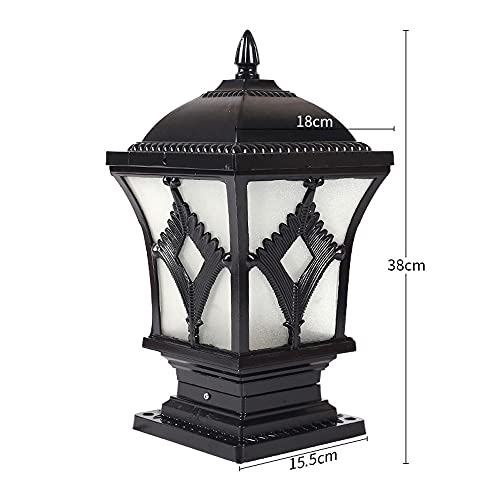 Lámpara de poste de puerta exterior LED y farol de pared cuadrado IP65 5