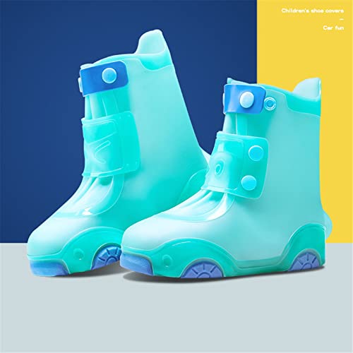 Toddler Rain Shoe Covers for Girls Boys Waterproof Rain Boots Reusable Galoshes Overshoes Non-Slip Lace up Boots2