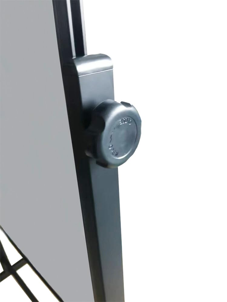 IVOL Mobiles Whiteboard - Schwarz lackierter Stahl - Doppelseitig - Magnetisch & Höhenverstellbar - 80x120 cm
