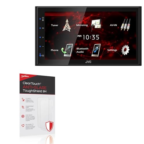 BoxWave Screen Protector Compatible with JVC KW-M180BT - ClearTouch Anti-Glare ToughShield 9H (2-Pack), Anti-Glare 9H Tough Flexible Film Screen Protector