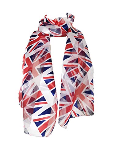 Pamper Yourself Now Union jack scarf thin pretty scarf great for any outfit lovely gift (Multiple small Union jack)