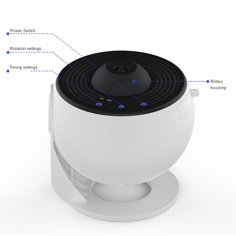 Galaktyka gwiaździsta lampa projekcyjna obracana o 360°, regulowana lampa nocna do sypialni, domu, na imprezę C
