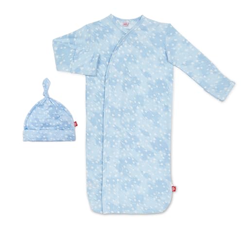 Image of Magnetic Me Modal Newborn Sleeper Gown & Hat Set | Silky Soft Modal Fabric Sleep Sack
