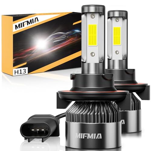 MIFMIA 𝖧𝟣𝟥/𝟫𝟢𝟢𝟪 Bulbs 6500K Cool White, 900% Brighter 36000LM Backup Plug-N-Play with Cooling Fan IP68 Waterproof Off-Road Lights, Pack of 2