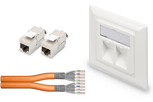 Modules Keystone Cat-6A et câble de pose Cat-7 DIGITUS pour connecter toute la maison