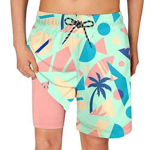 Little Swim Shorts Compression Boxer Liner Swimming Trunks Swimsuit Hawaiian Colorful Beach For 5-6 Years Boys #TOP24