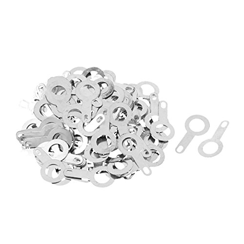 Terminal de anillo de soldadura M5.2 para placas de circuito en tono plateado 100 uds
