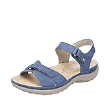 Absatzhöhe: 2 cm Rieker Damen 64853 Sandale, blau, 38 EU