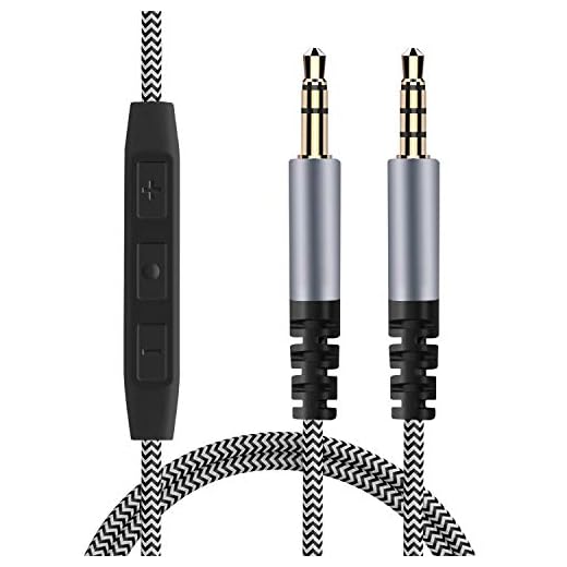 3.5mm Audio Cable,LANMU Replacement Cable for Skullcandy Crusher Aviator/Hesh 3/Hesh 2/Grind Headphones,Stereo AUX Cord with Mic & Volume Control Compatible with Headphone/iPhone/iPad/Car Stereo-4.6ft